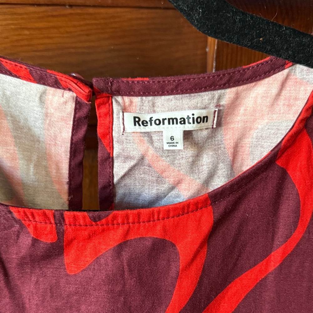 Reformation Red and Purple Crop Top - Picture 2 of 3